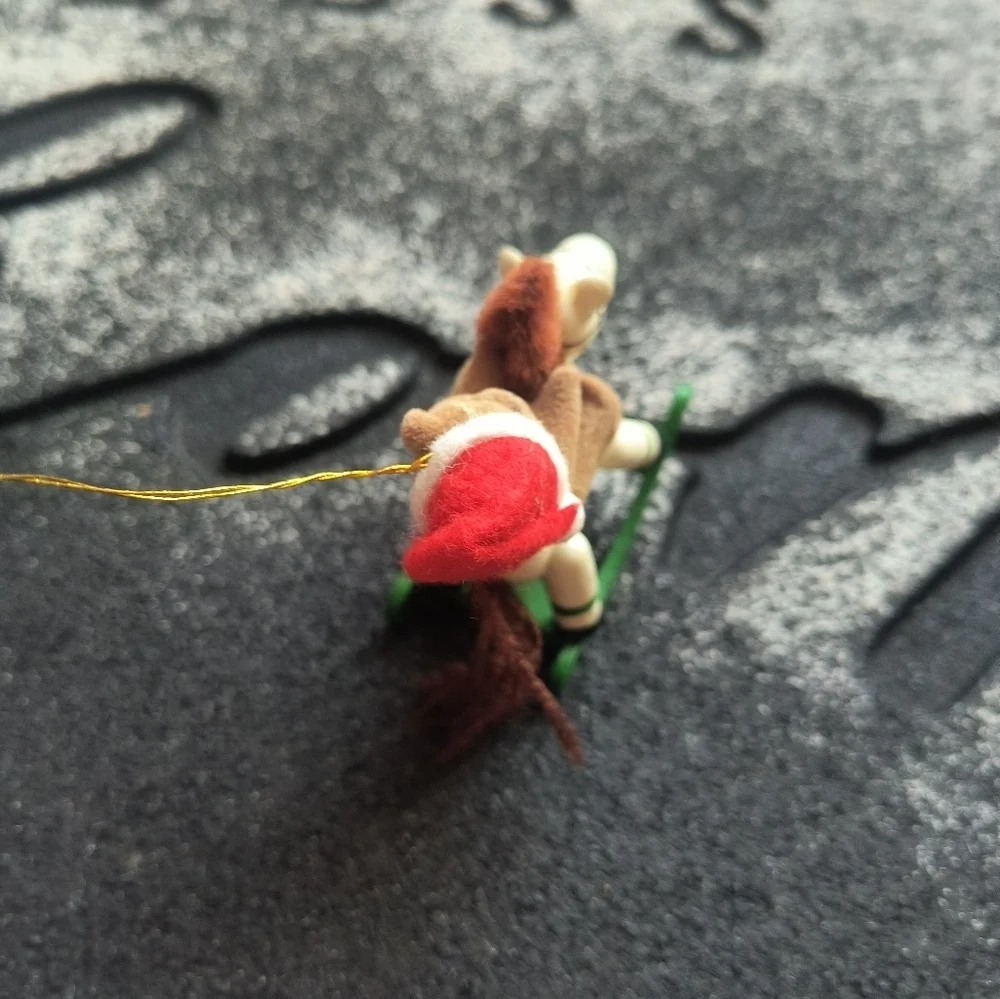 House of Lloyd Rocking Horse Bear Christmas Tree Ornament